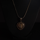 Gold Mary's Heart Pendant Necklace